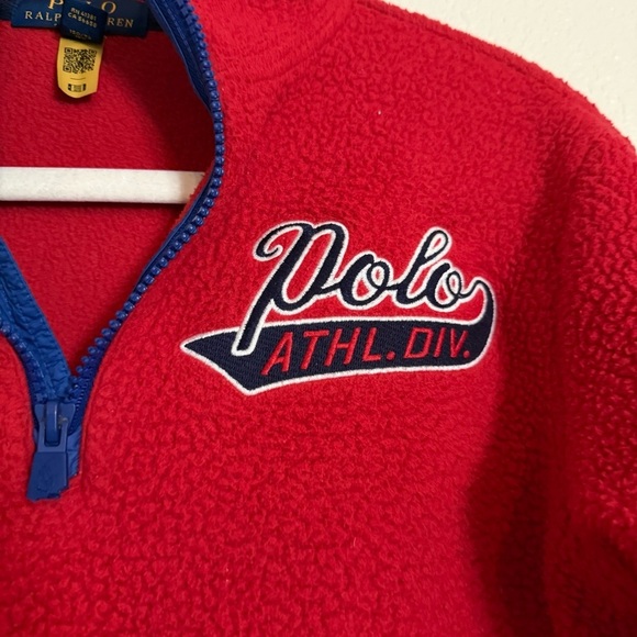 Polo Ralph Lauren Boys Sherpa Fleece Pullover Half Zip Jacket M (Medium 10-12), - Picture 9 of 16